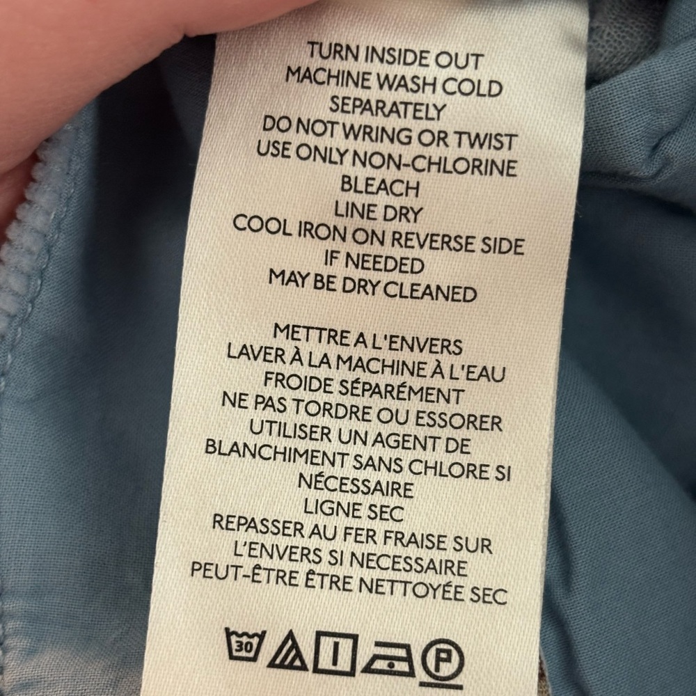 EUC - Baby Blue Corduroy Type Cropped Pants - Picture 6 of 7